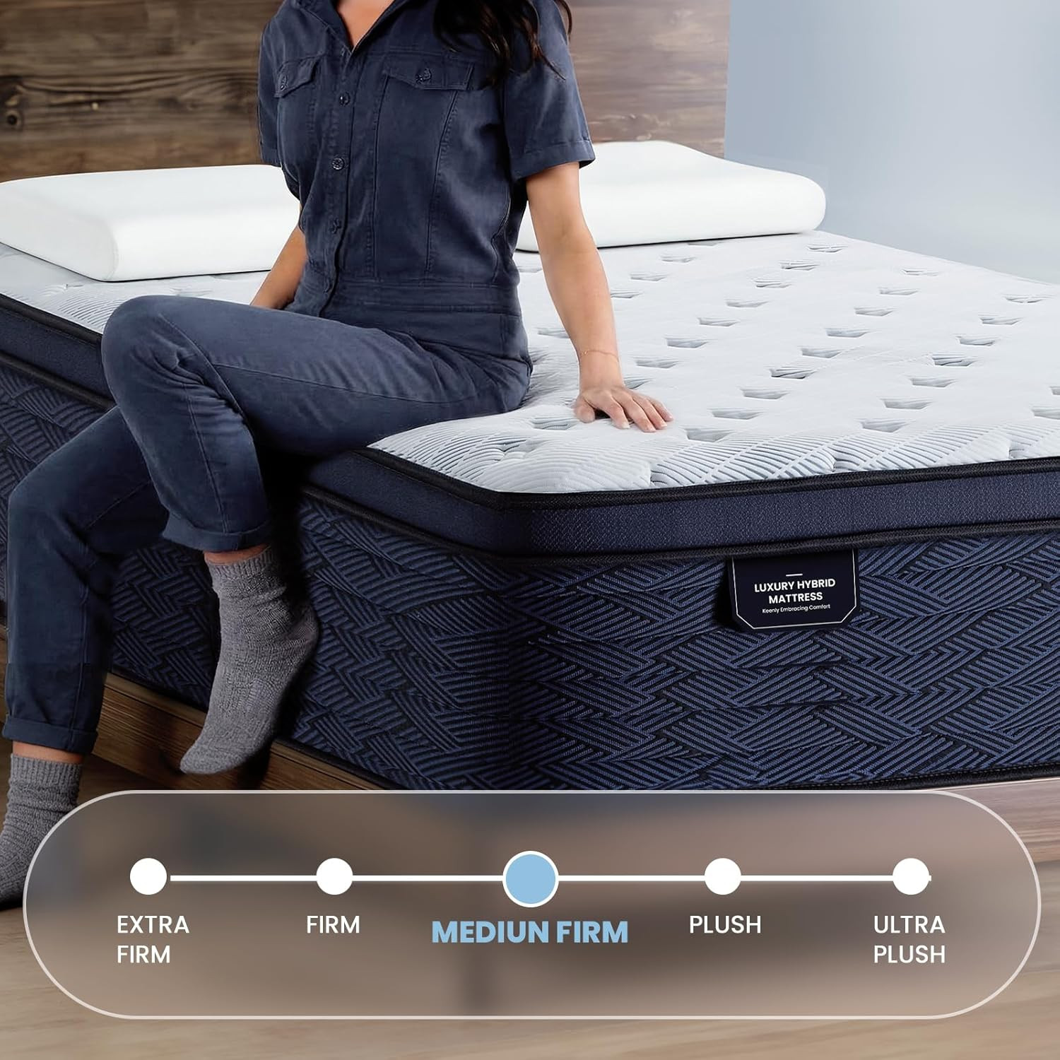 Luxury 14″ King Mattress – Euro Top Hybrid with Gel Foam & 5-Zone Support