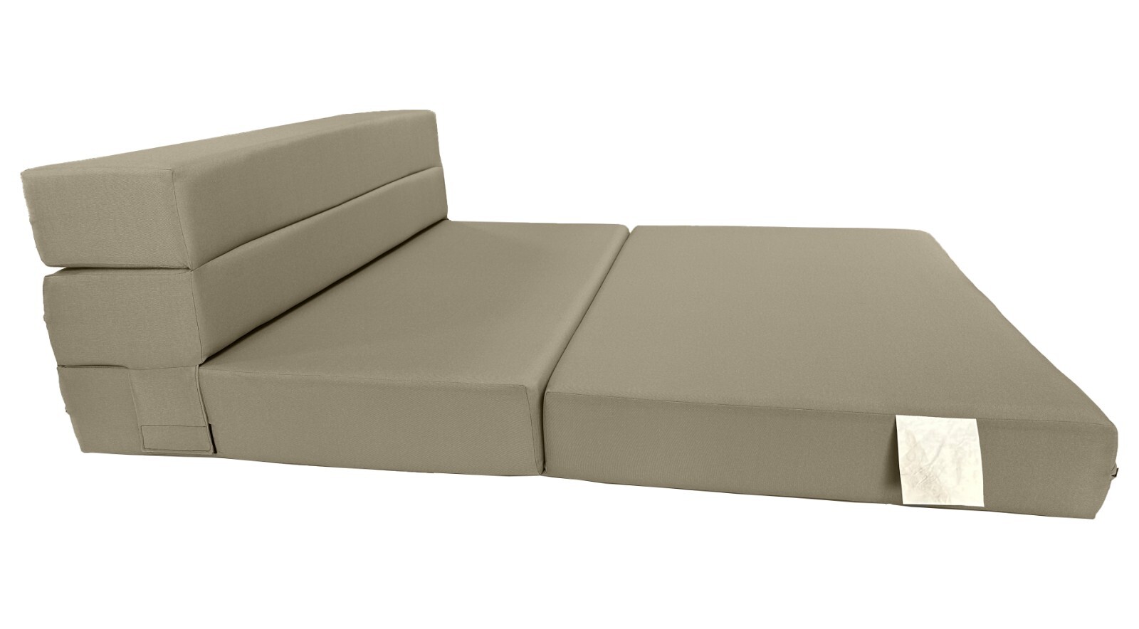 Twin Lounger Folding Foam Mattress, Foldable Sofa Bed Sit Sleep 6x39x80 Tan