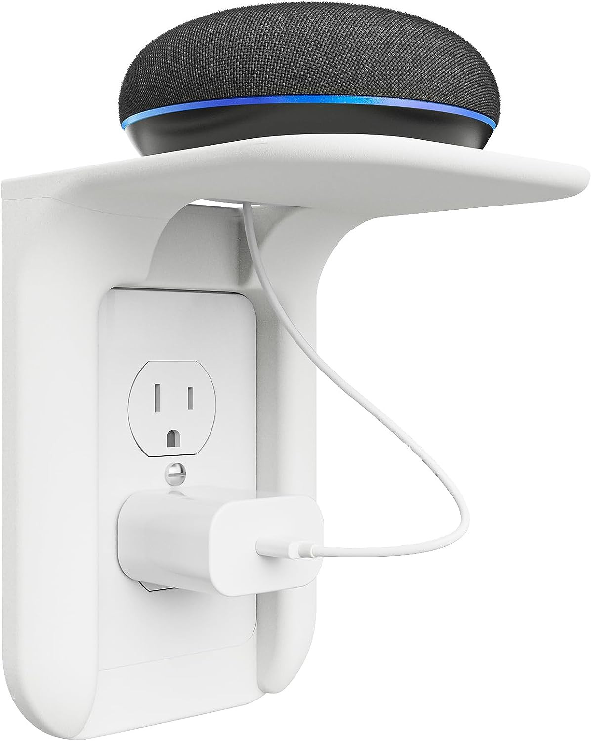 Outlet Shelf Wall Holder, Bathroom Shelf up to 10Lbs Standard Vertical Duplex Wa