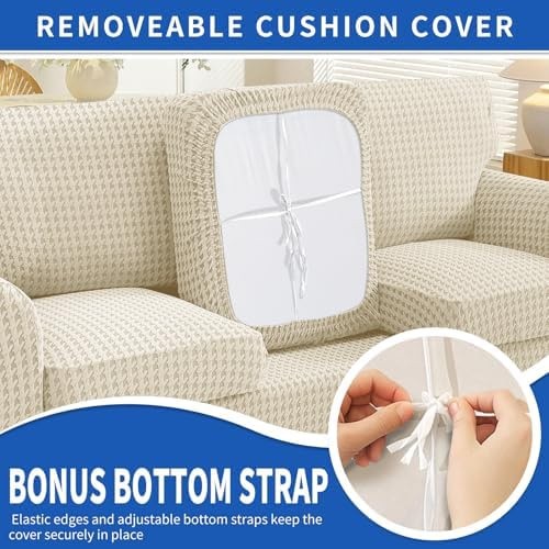 MAXIJIN 2 Pieces Stretch Chair Cover Armchair Covers for Living Room Thick So…