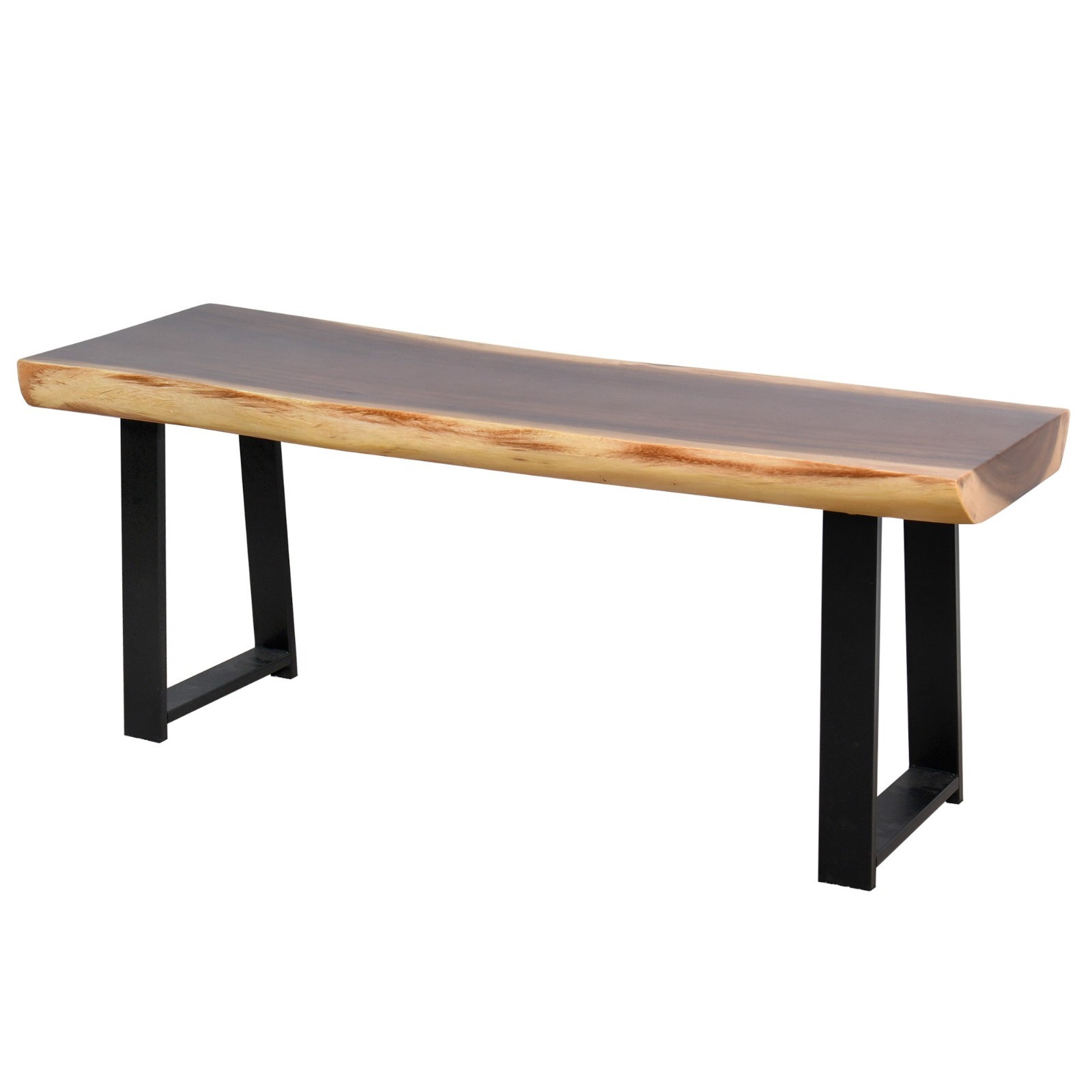Rustic Suar Bench Table Natural Edge Solid Wood Seat Entryway Hallway Seating