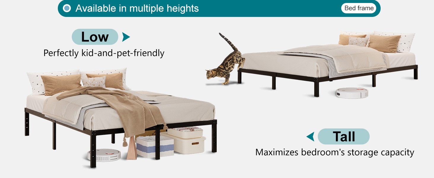 Twin XL Bed Frames No Box Spring Needed, 14 Inch Heavy Duty Metal Twin XL
