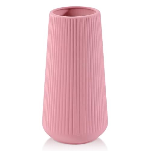 Ceramic Vase, Small Cute Flower Vase for Pampas Grass, Home, Living All Pink