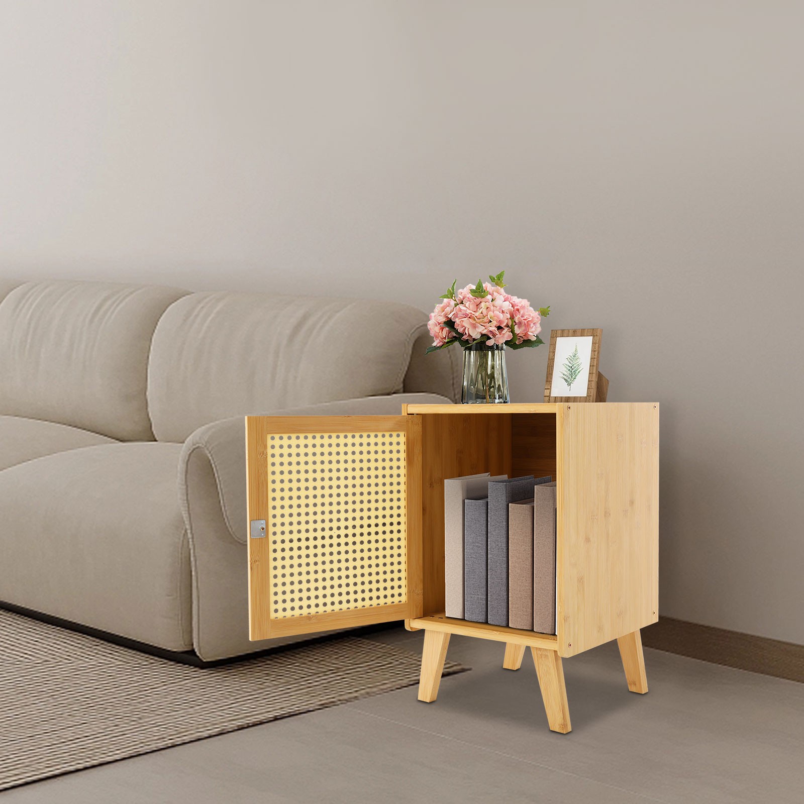 Bedside Table Side Table Bedside Table Nightstands 31*30*51cm Free Standing