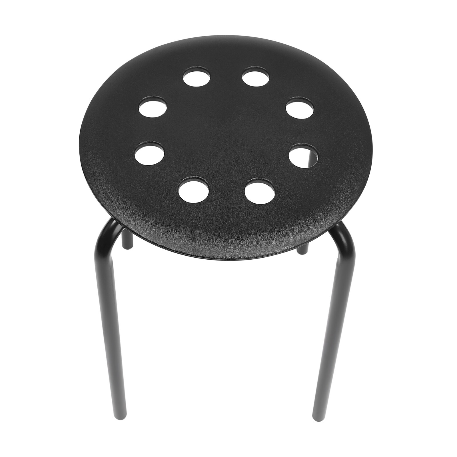 Set of 10 Portable Plastic Stack Stools 17.5″ Height Backless Classroom Seating