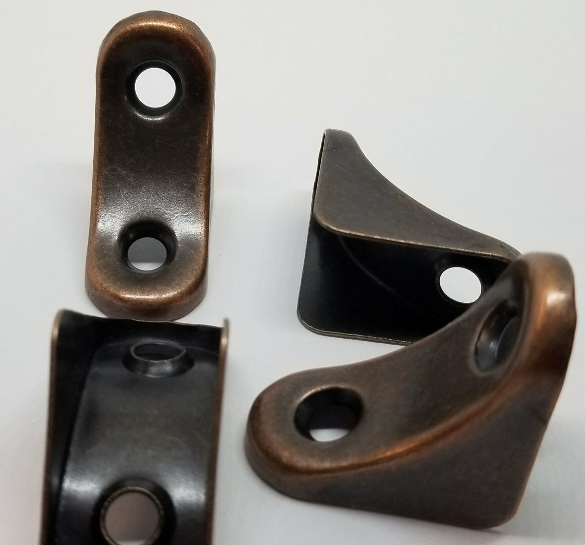 Variety Count 22 Gauge Steel Corner Brackets Antique Bronze Finish shelf chair c