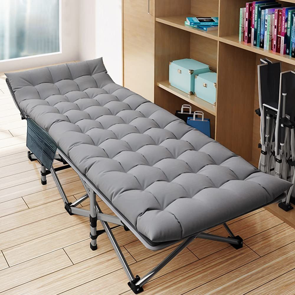75inch Adult Folding Bed Military Bed Light Weight Folding Rollaway Cot 600 LBS