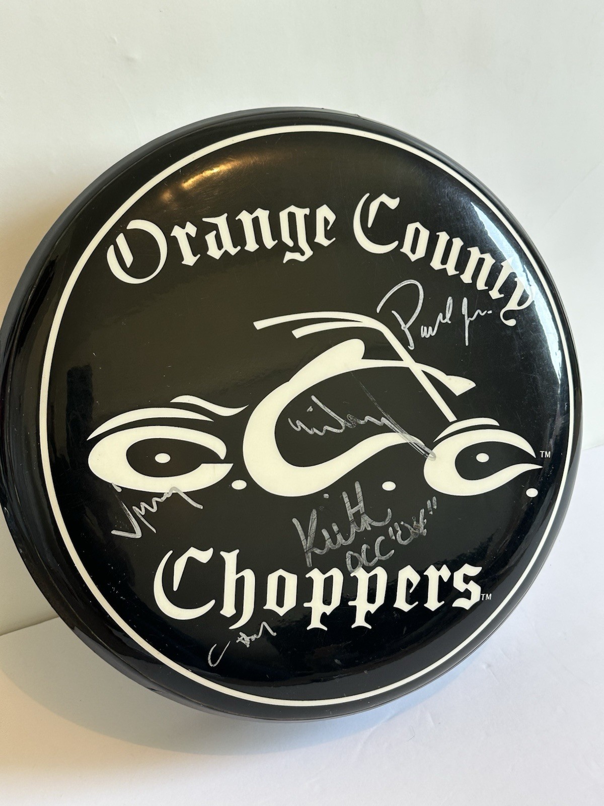 2004 Orange County Choppers OCC American Chopper Bar Stool Signed Paul Jr Kieth
