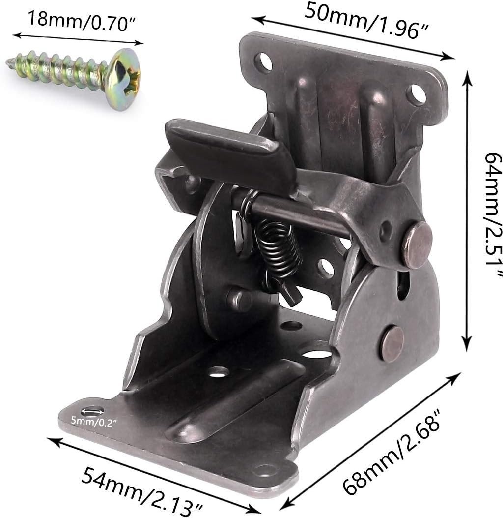 4 Pack Corrosion-Resistant Locking Hinges – 500 lb Capacity Folding Brackets
