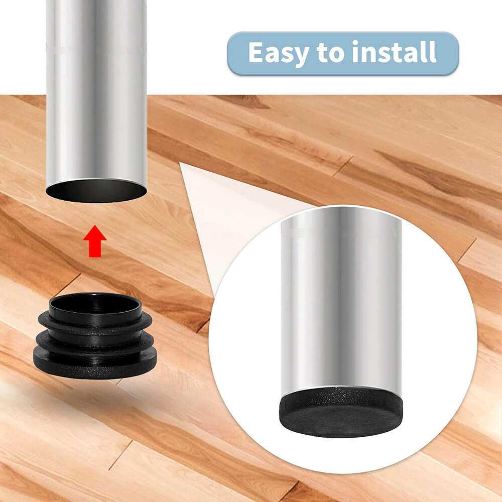 Round Plastic Blanking End Caps Pipe Tube Inserts Plugs Bungs Black 10mm-140mm