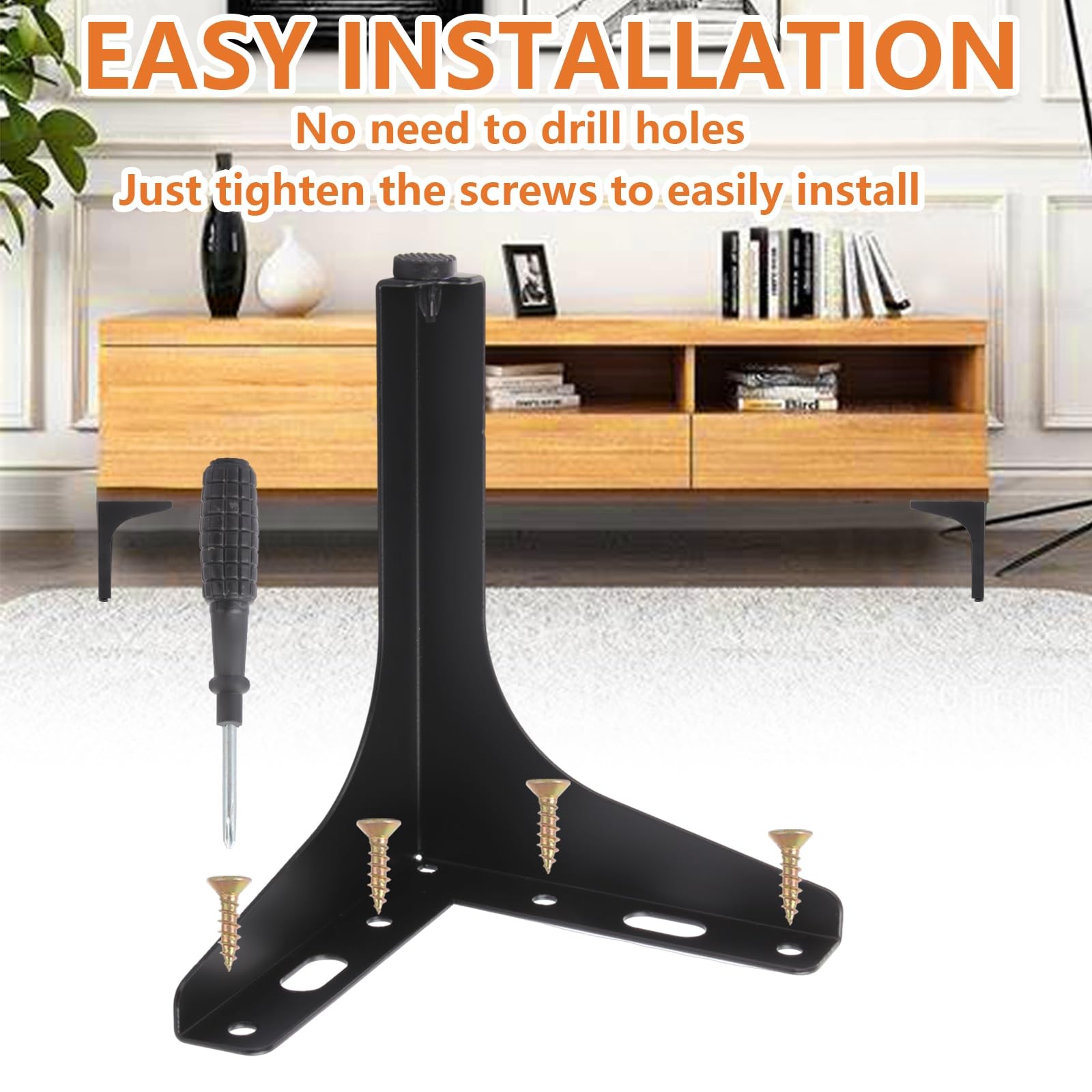 8 PCS 6 Inch Metal Furniture Legs Triangle Feet Modern Matte Black Couch