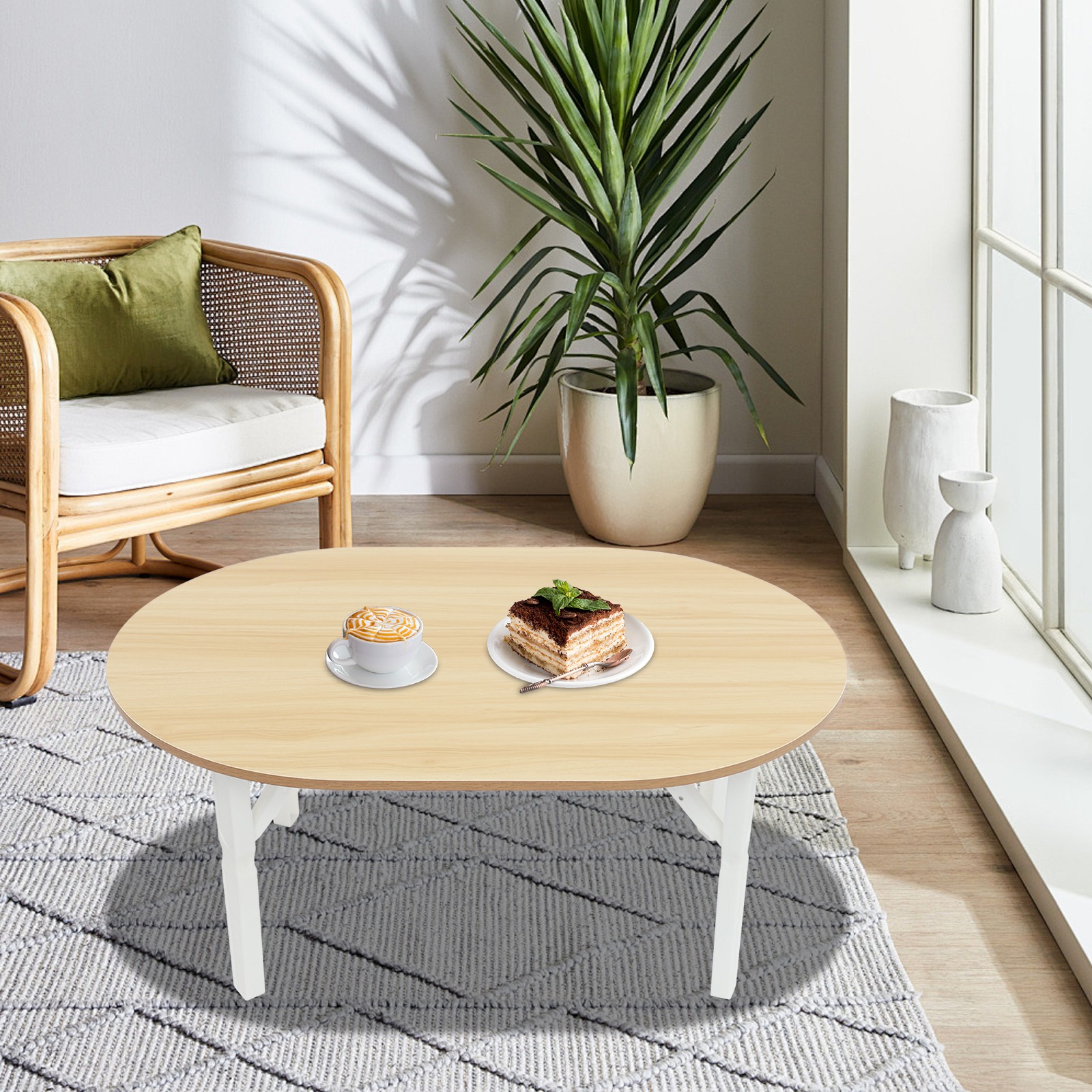 Portable Folding Coffee Table Foldable Small Coffee Table for Living Room