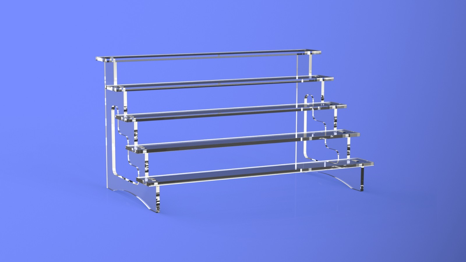 3 Steps Acrylic Display Stand, Fit Ikea Detolf 15″W x 8″D x 7.5″H MADE IN USA