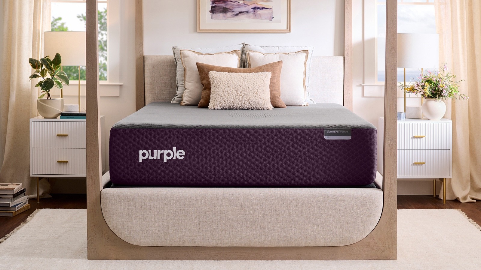 Purple Restore Premier® Hybrid Mattress – 3″ GelFlex Grid + CoolFlex™ Coils NEW