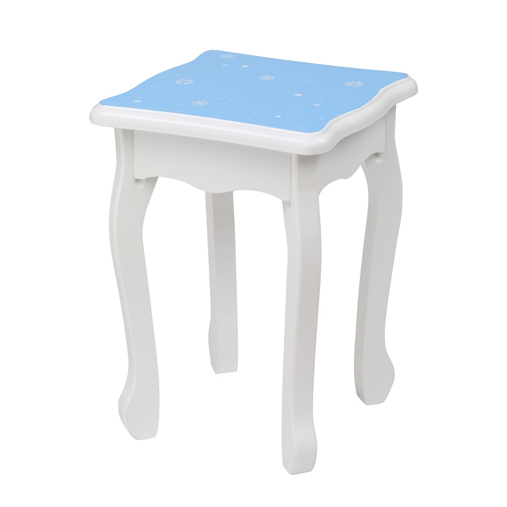 Children’s Wooden Dressing Table with Three-Sided Folding Mirror