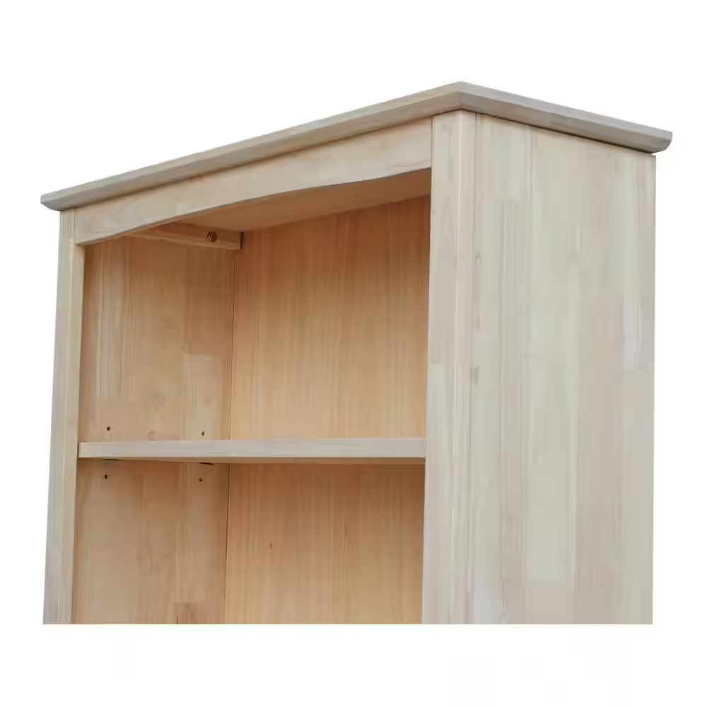 72 In. Unfinished Wood 6-Shelf Standard Bookcase with Adjustable Shelves