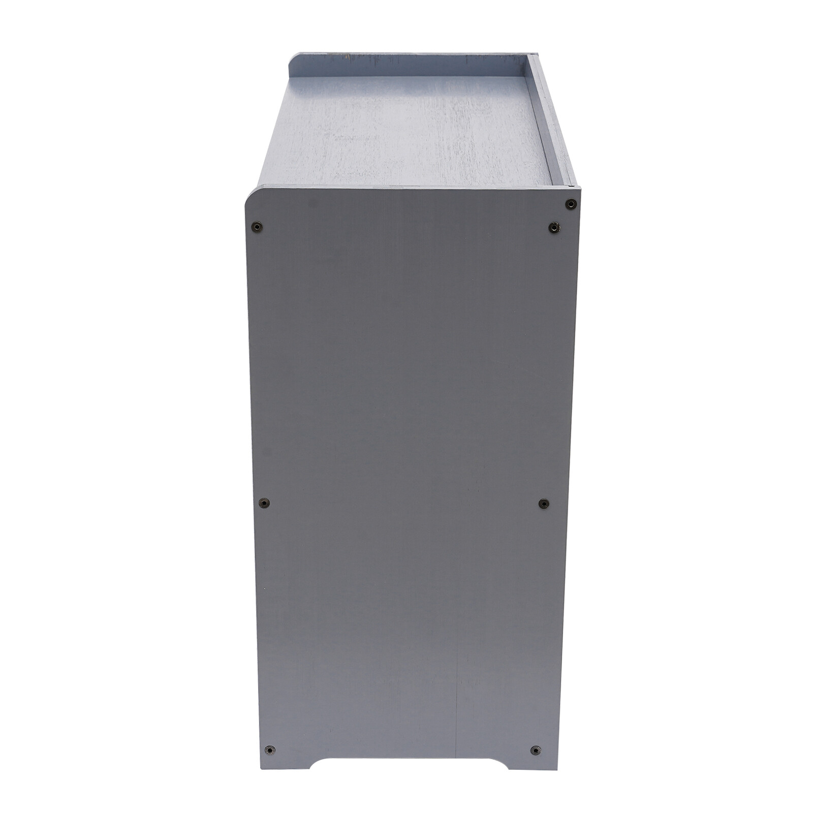Bamboo 2-Tier Storage Cabinet With Acrylic Doors Gray 20.5 ?? 9.8 ?? 19.7 In