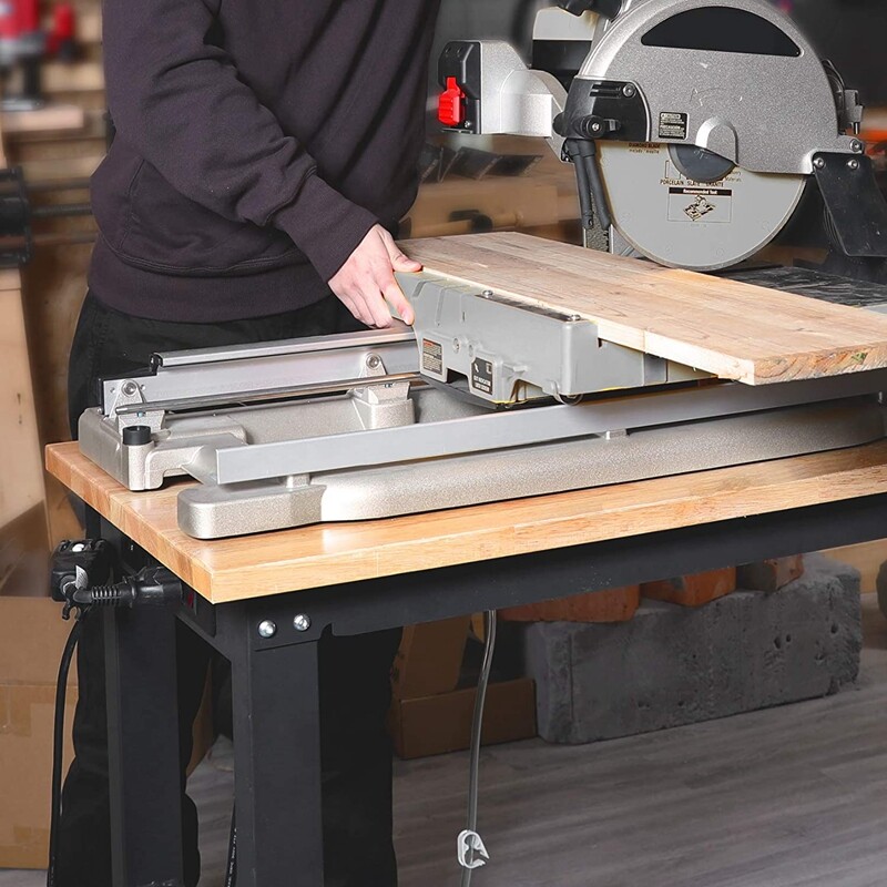 WORKPRO 60″ Adjustable Workbench 29in to 33.86in Shop Stool Garage Bar Stool Set