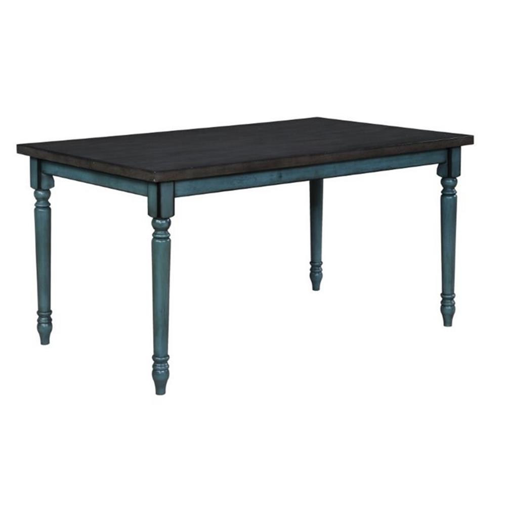 Bowery Hill 59″ Dining Table in Teal Blue