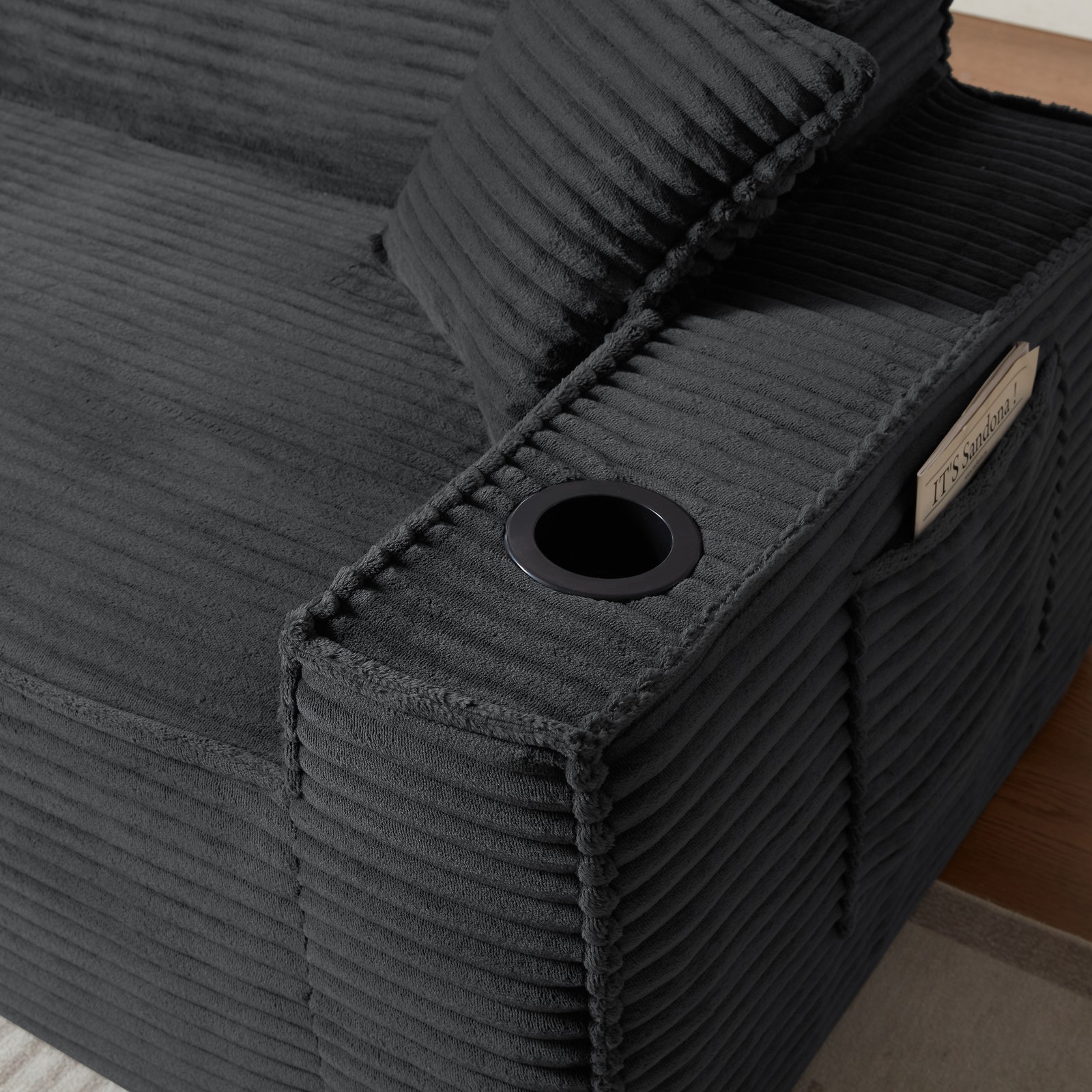 1Seater Sofa Boneless Couches,No Assembly Needed, Modern Sofa for Compact Livin