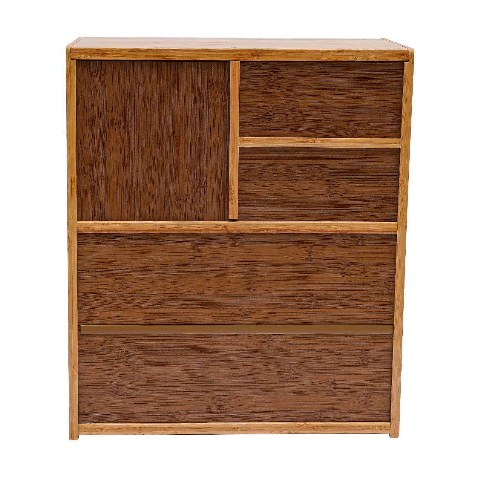 18.9in Tall Kitchen Pantry Sideboard Bamboo Kitchen Storage Cabinet with Drawer