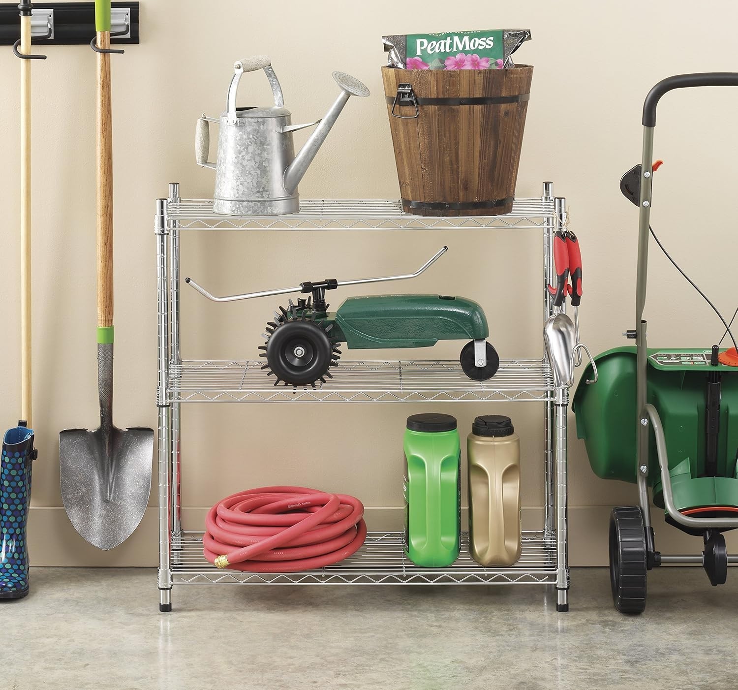 Adjustable Chrome Metal Storage Shelves – 400 lbs Each Tier, Space Saving Design