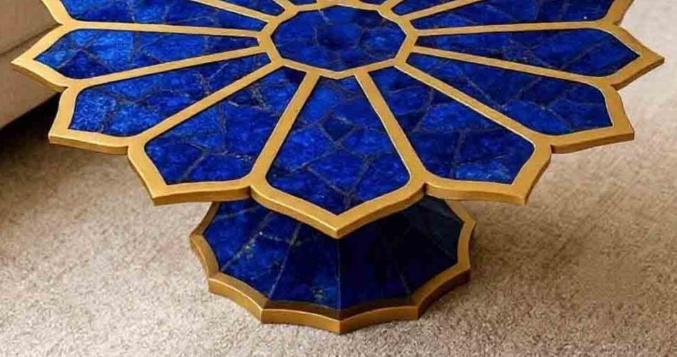 Luxury Lapis Lazuli Stone Tabletop – Semi Precious Overly Stone & Home Decor