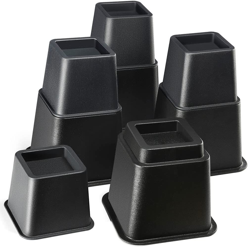 Bed Risers or Furniture Riser Adjustable and lifts in Heights of 8, 5 or 3 Inche