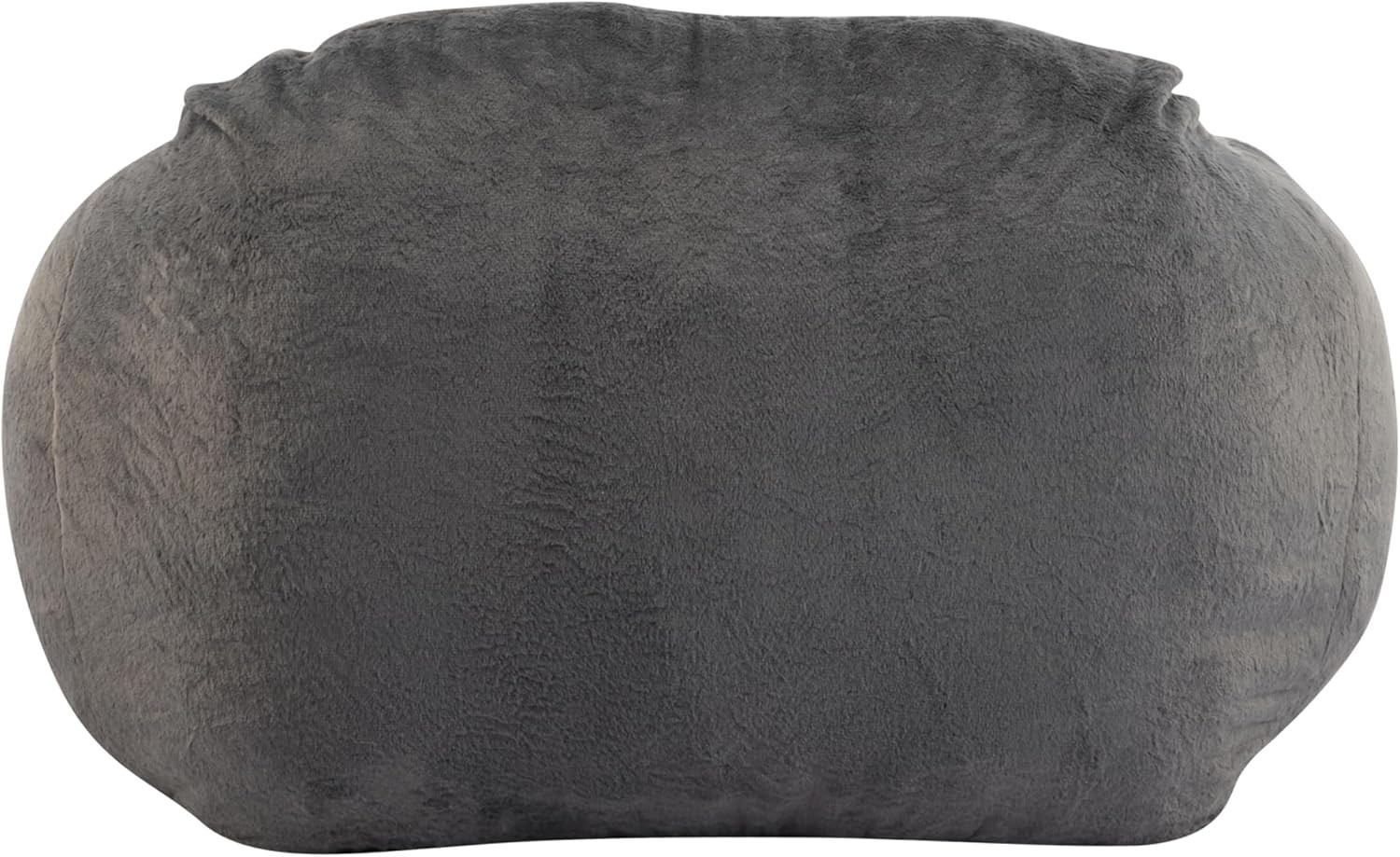 Cozy Gray Faux Fur Bean Bag Chair – Memory Foam Lounge for All Ages