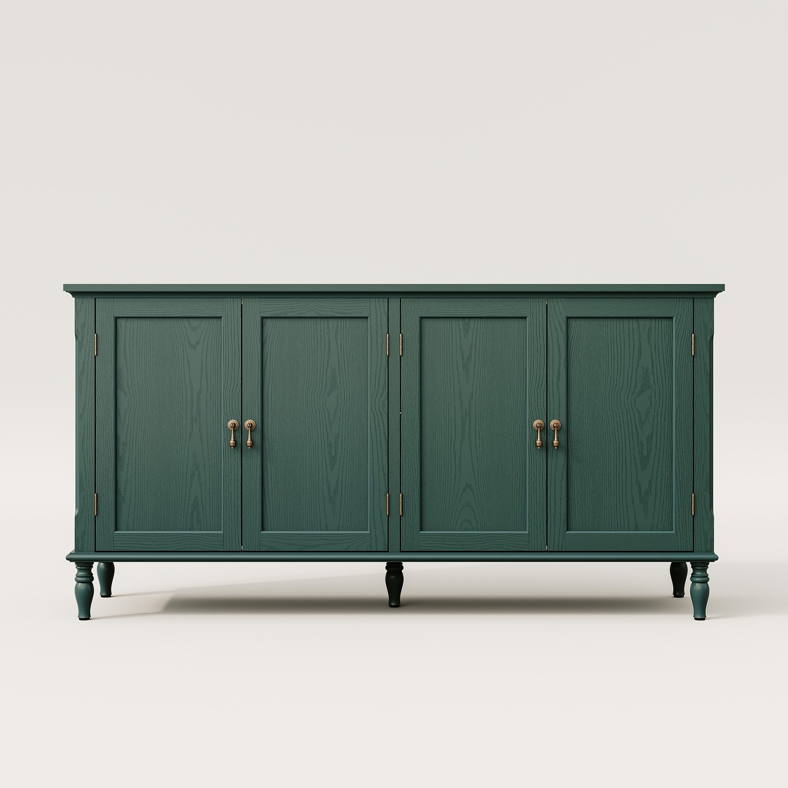 58″ Sideboard Buffet Cabinet With Storage, Large Retro Credenza With 4 Doors