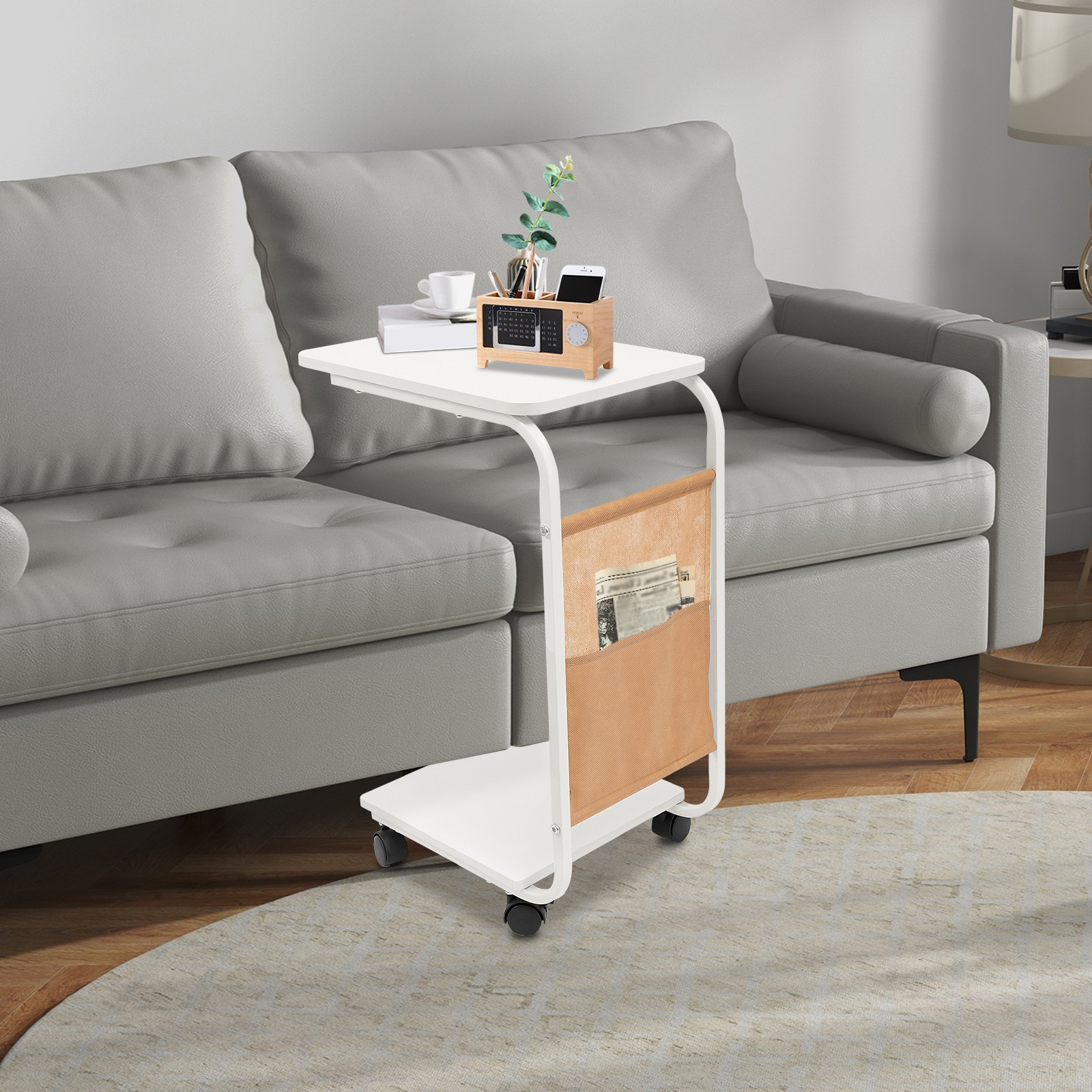 C-Shaped Side Table, Small C Table for Sofa and Bed, C-Shaped Coffee Table New