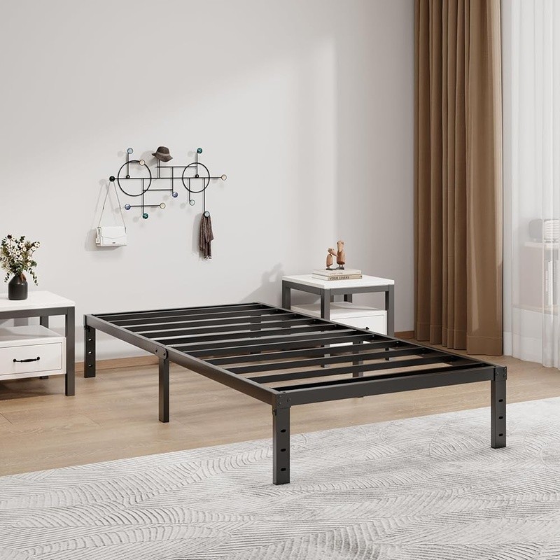 Metal Bed Frame Easy Assembly Storage Squeak Resistant No Box Spring Required US