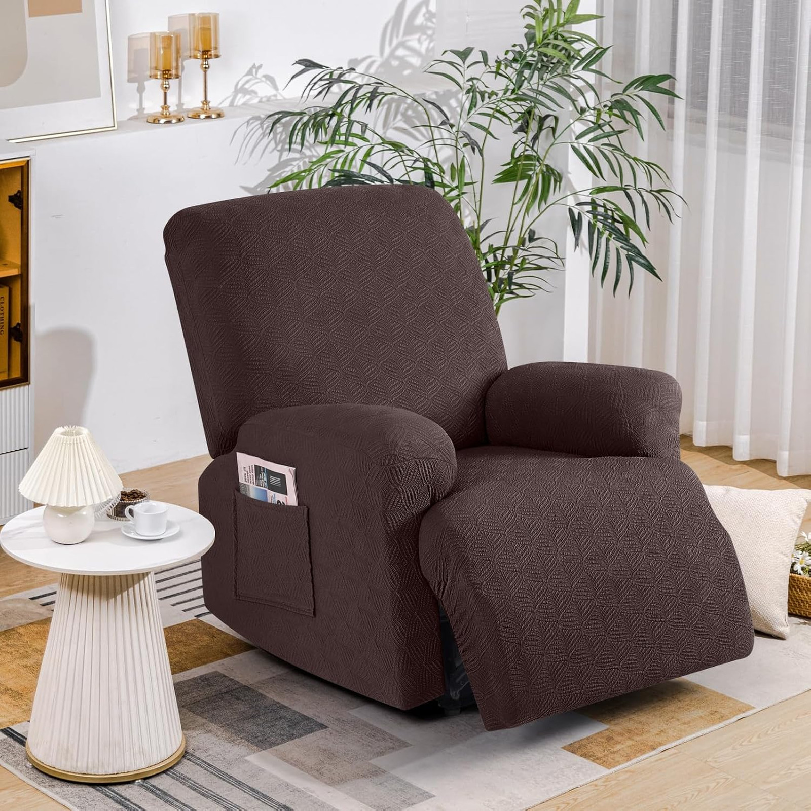 Recliner Cover Extra Wide Recliner Slipcover for Pet Kid Soft Washable