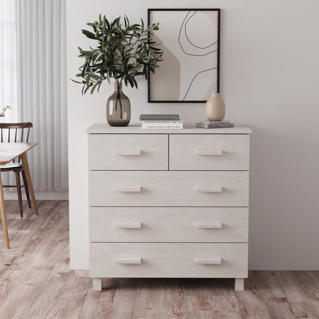 Sideboard HAMAR White 31.1″x15.7″x31.5″ Solid Wood Pine