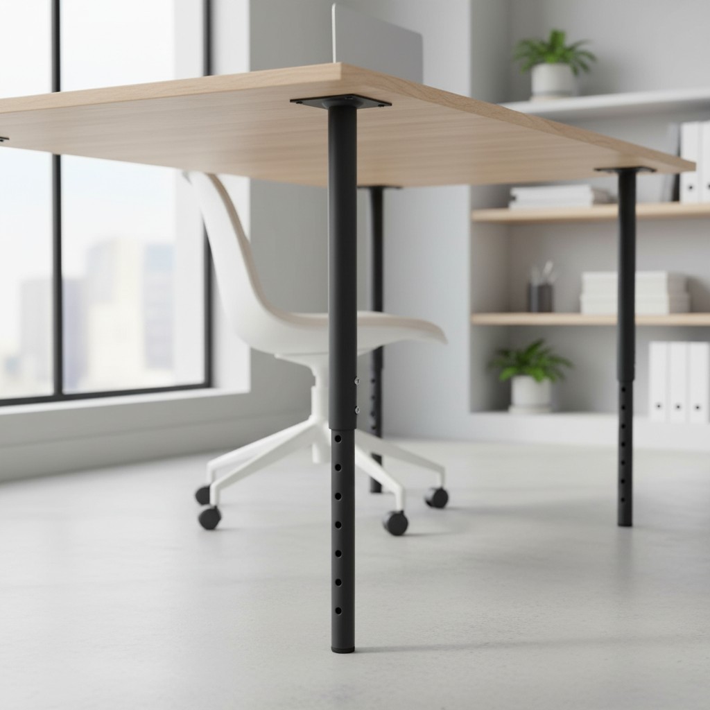 DIY Adjustable Metal Table Legs 22-36 inches, Sturdy Base with Easy Installation