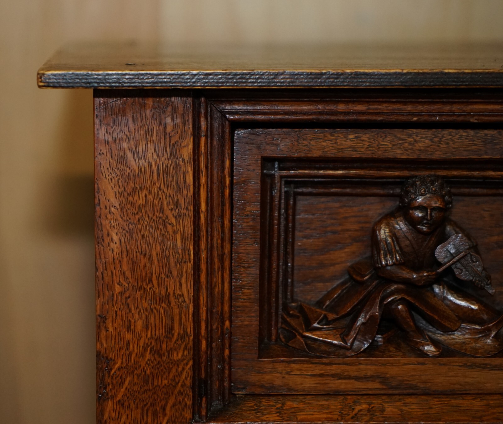 EXQUISITE GOTHIC REVIVAL CIRCA 1860 HAND CARVED SIDEBOARD MUST SEE PICTURES