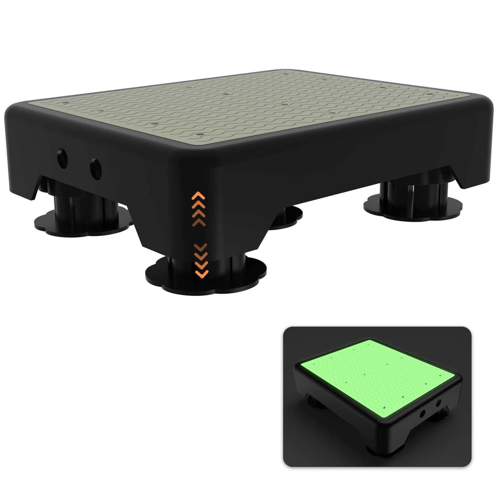 Adjustable Noctilucent Step Stool – 600 LBS Capacity, Non-Slip Safety Platform f