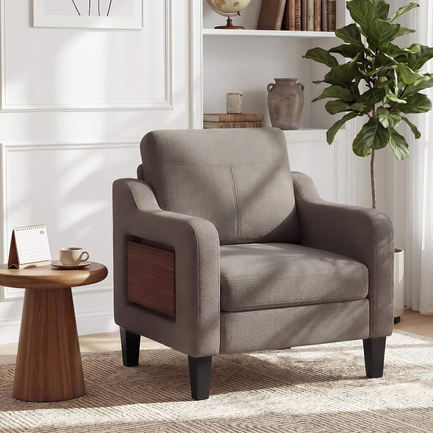 Accent Chair for Living Room Mid-Century Upholstered Armchair
