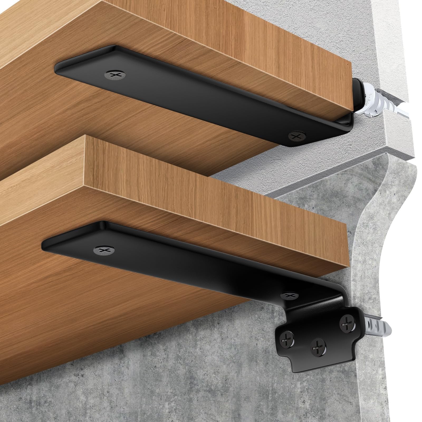 Shelf Brackets 10 Inch Heavy Duty – 160 Lb Load Capacity for Floating Shelves
