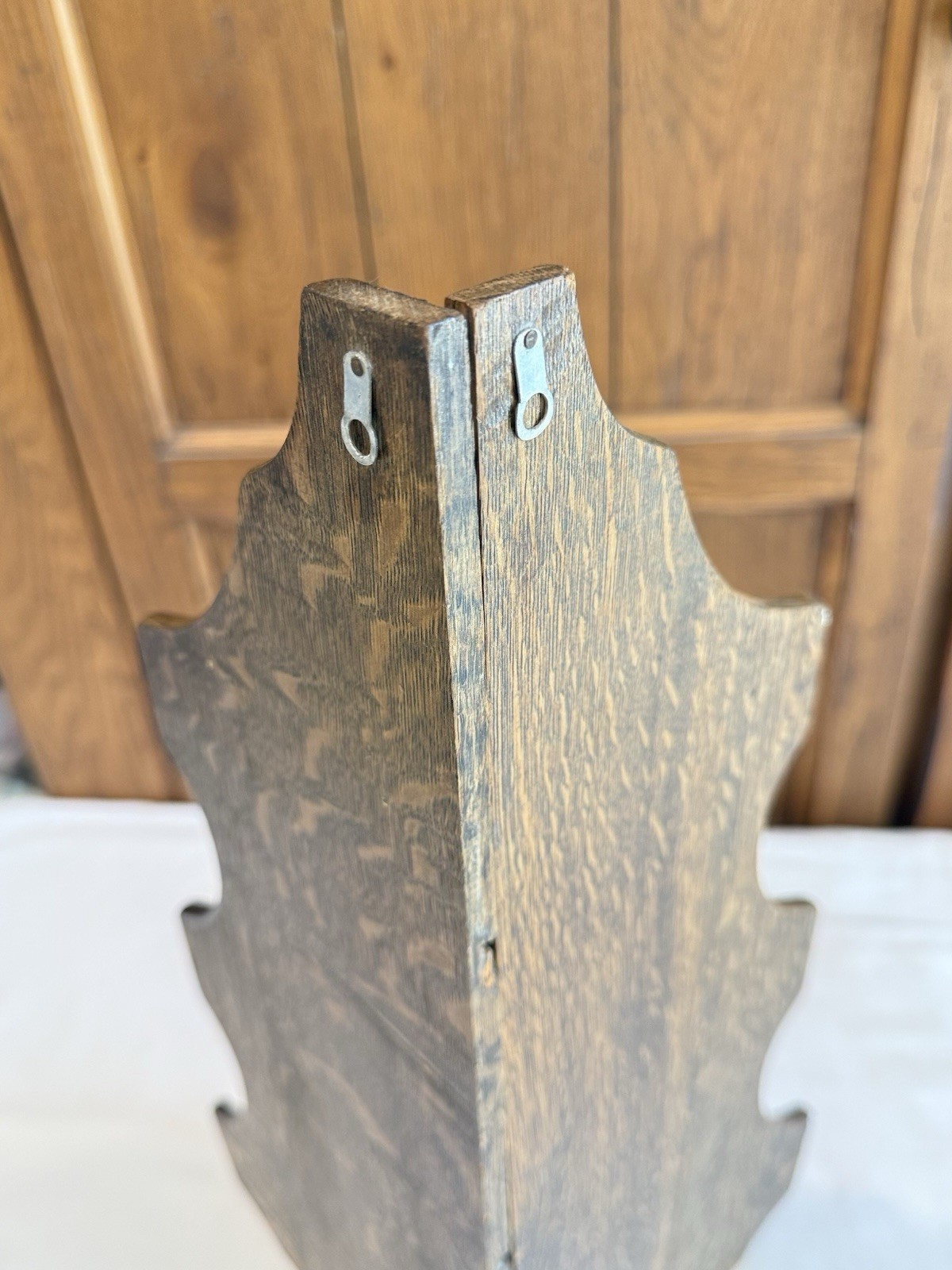 Vintage French Oak Corner Shelf 3 Tiers 20” Tall Cottagecore Farmhouse Decor