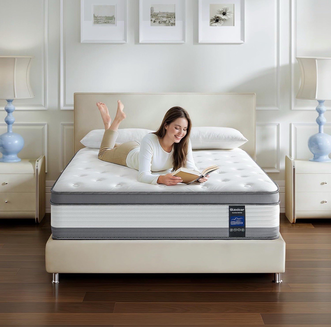 Twin Size Mattress 12 inch Deep Sleep Medium Firm Hybrid with Memory Foam
