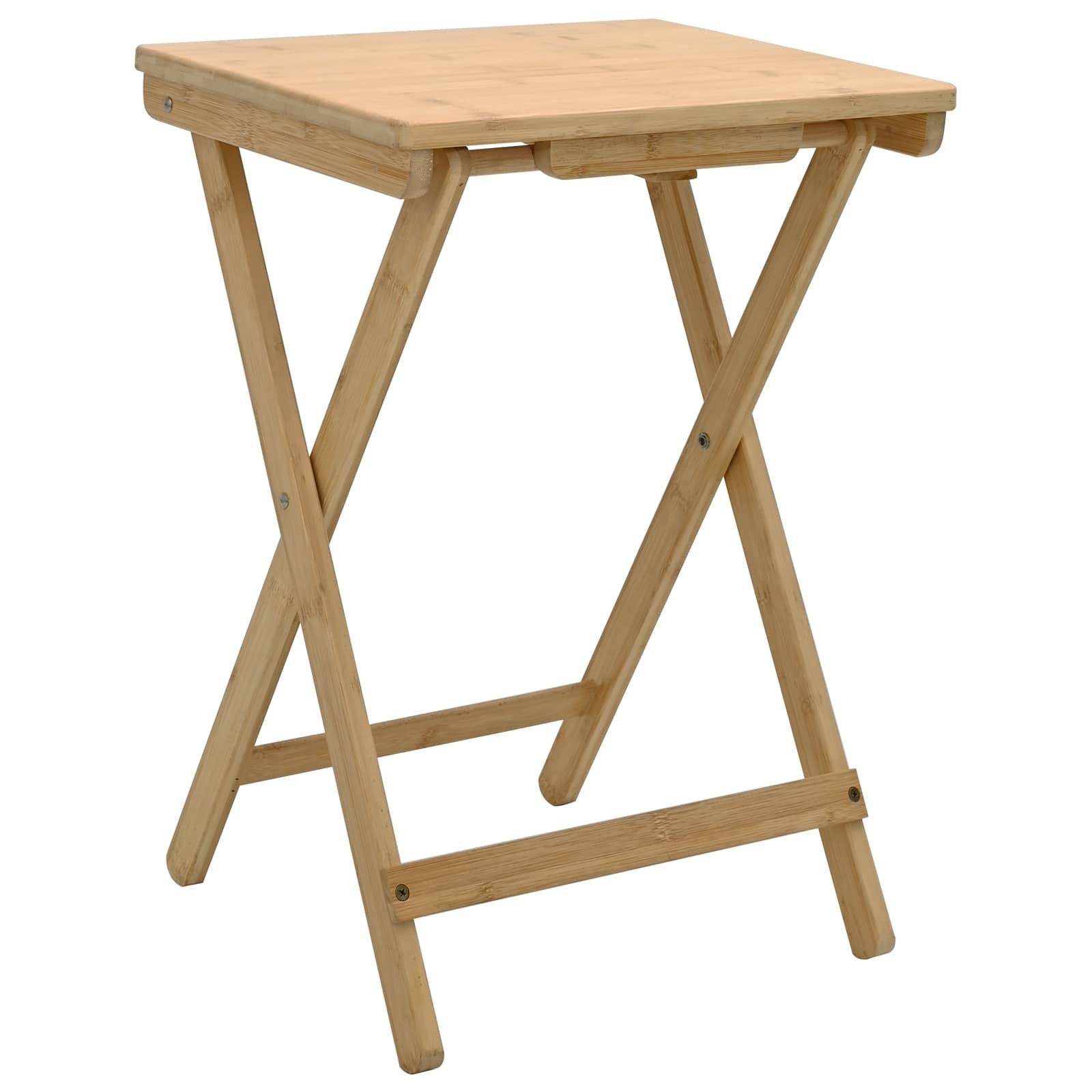 Kitchen Table Folding Natural 15.75 x 11.81 x 21.06 in Bamboo vidaXL