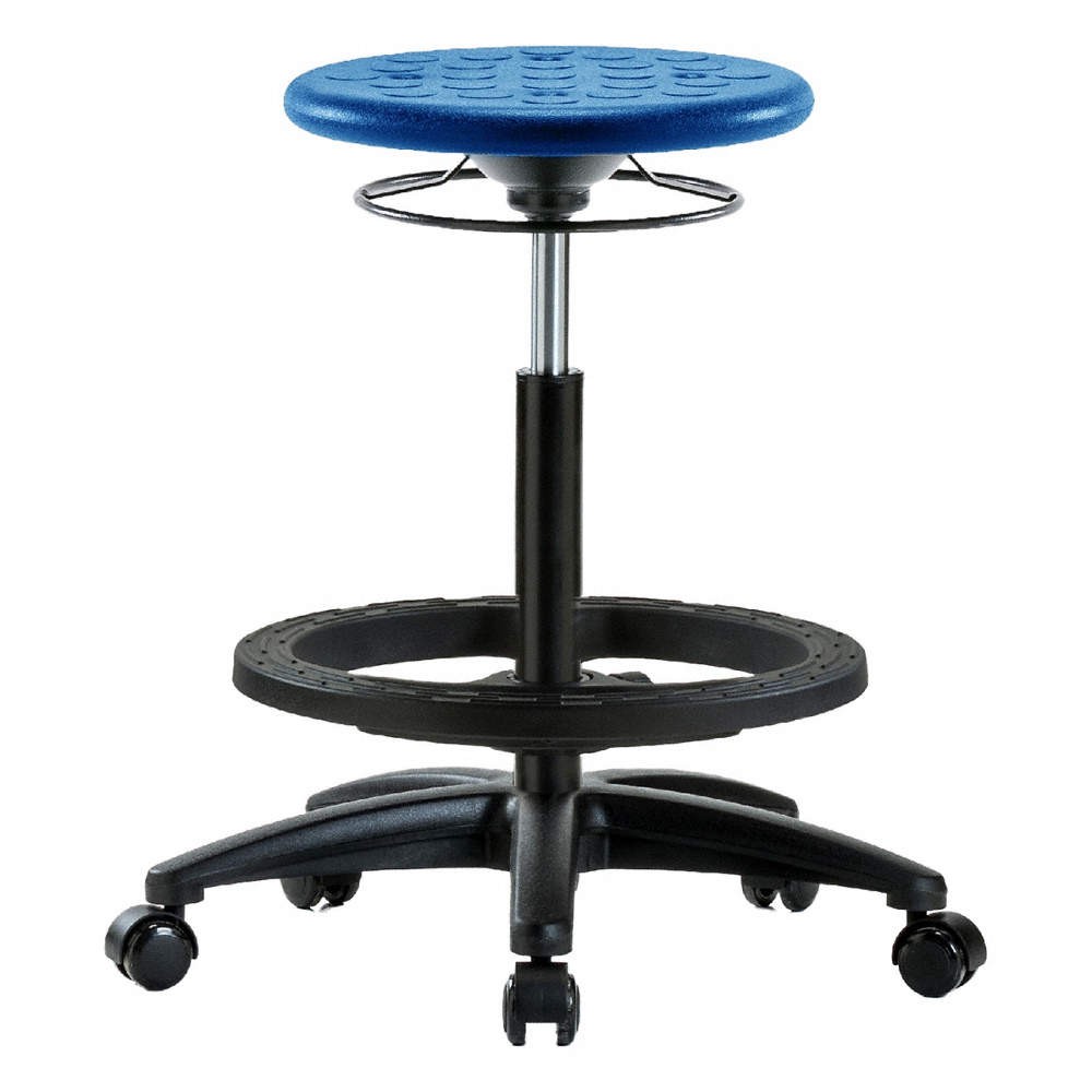 GRAINGER APPROVED Polyurethane Stool,300 lb Cap.,Blue 797R55