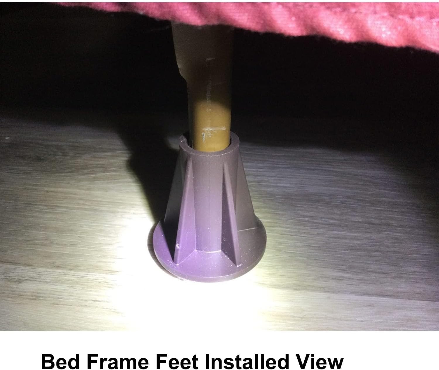 4PCS Bed Frame Feet Replacement Legs Glide Plastic Steel