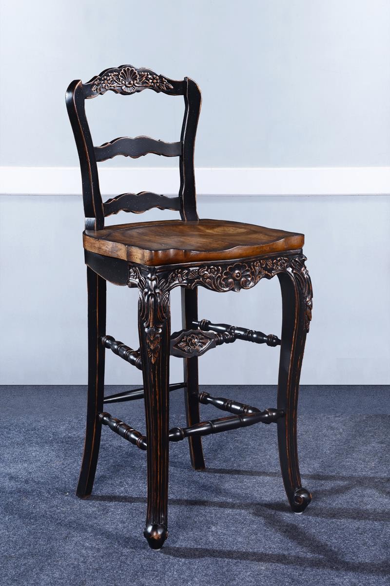 Antique Style French Country Farmhouse Bar Stool