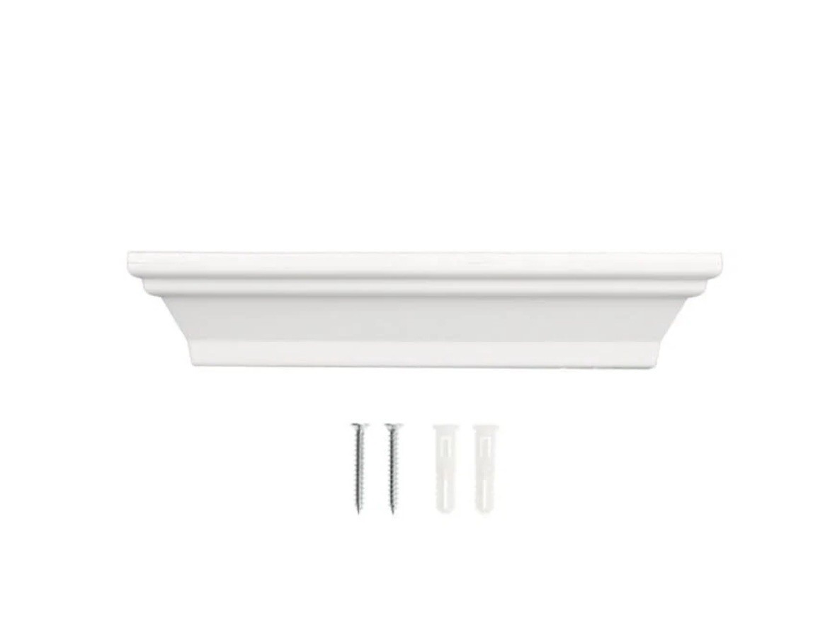 Plastic Floating Shelf. 8.6 Inches X 4 Inches. Holds up to 5 Pounds.