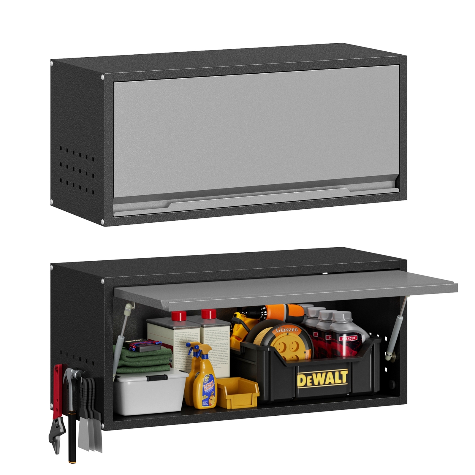 Steel Garage Wall Cabinet Kitchen Tool Organizer Metal Wall Storage Cabinet Box