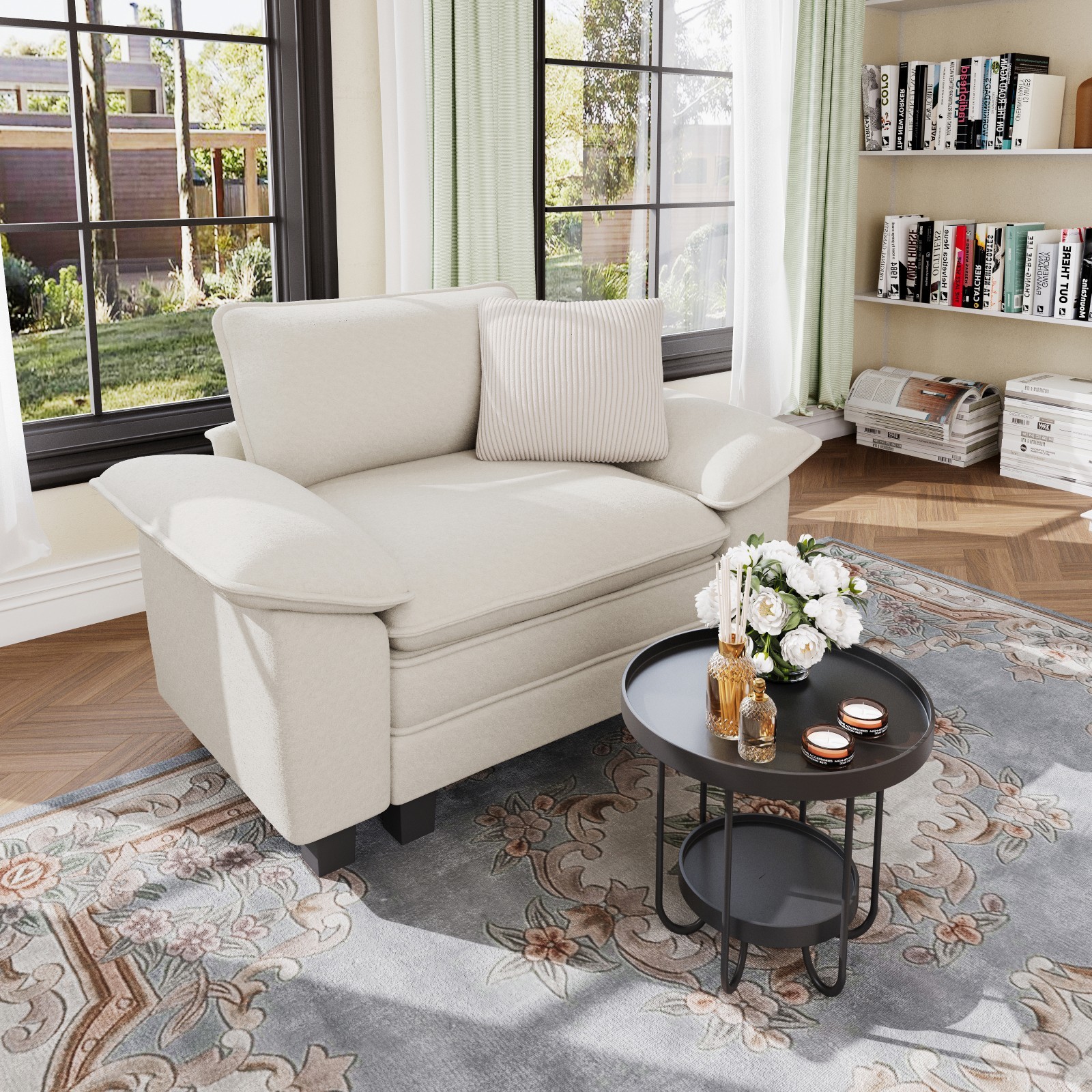 Modular Sectional Sofa Chenille Cloud Couch with Chaise and Cushion 7/5/4/3-Seat