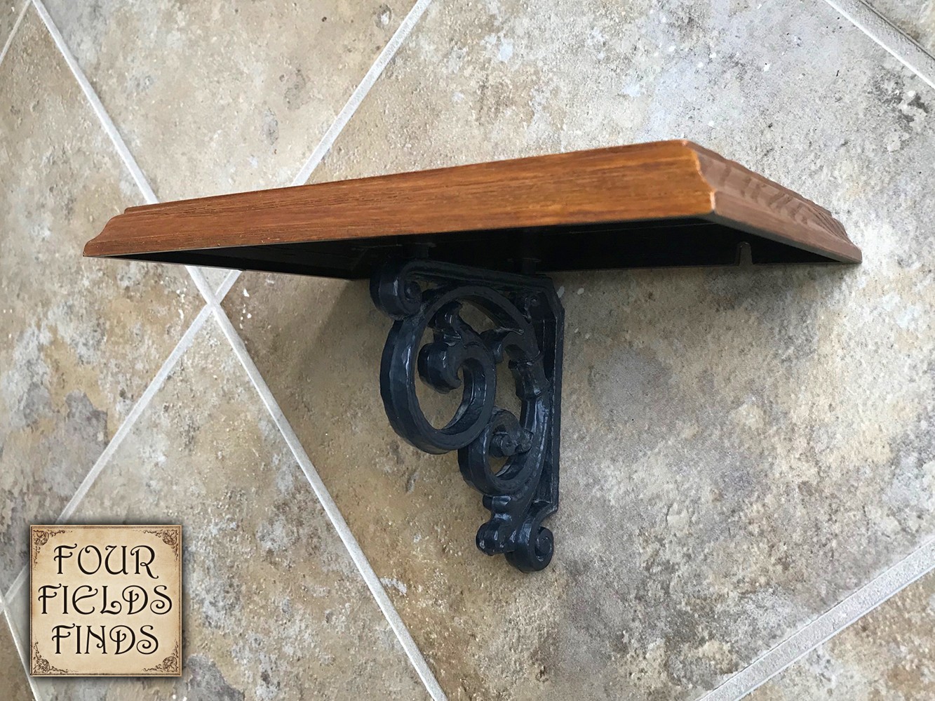 Vintage Homco Syroco Resin Faux Wood Wall Shelf 6”x 10” x 6″ 1981 Made in USA