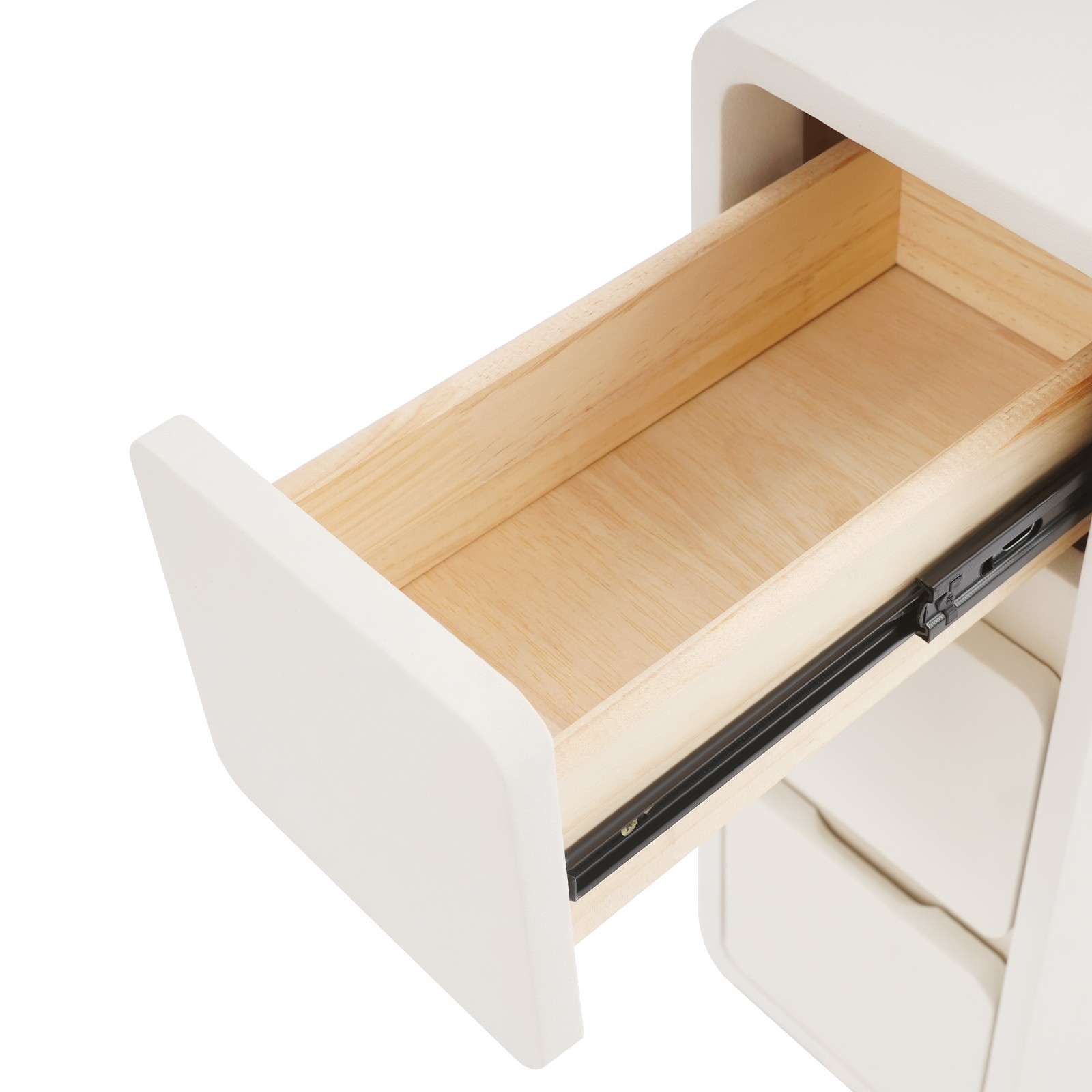 Nightstand Small Narrow Nightstand 3 Drawers Bedside Table (15.75*7.87*22.83 in)